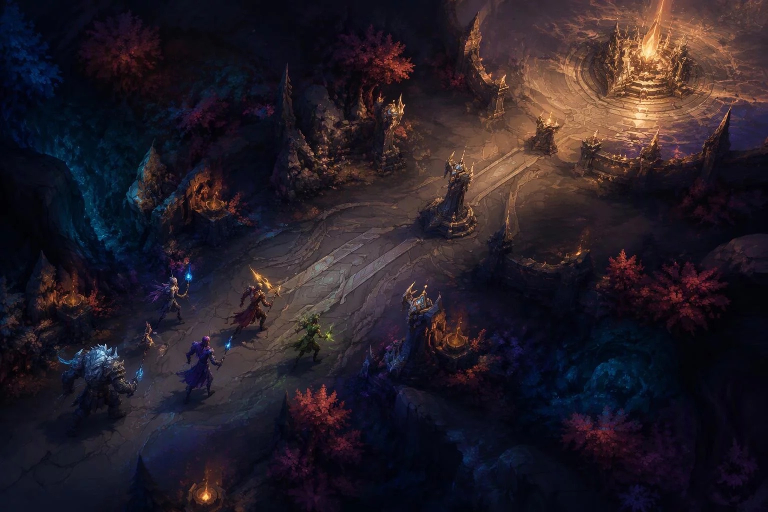 Original Dota 2 editorial game illustration