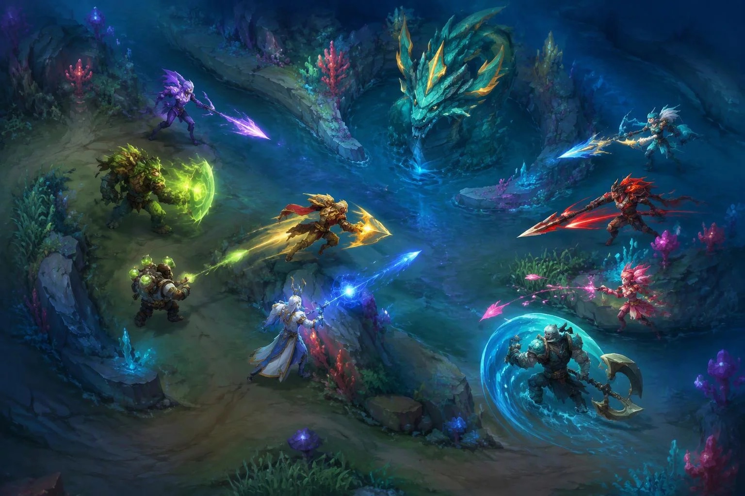Original League of Legends editorial game illustration